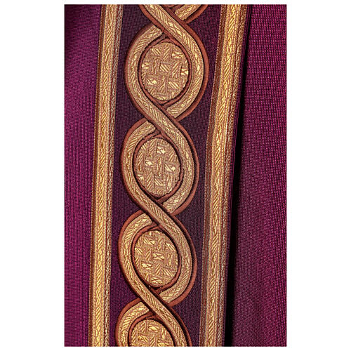 Chasuble with round weaving pattern, 4 colours, cotton fabric, Atelier Sirio design 2