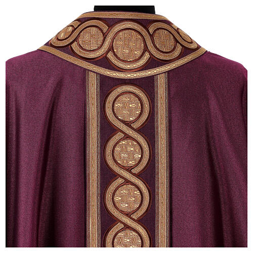 Chasuble with round weaving pattern, 4 colours, cotton fabric, Atelier Sirio design 8