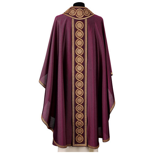 Chasuble with round weaving pattern, 4 colours, cotton fabric, Atelier Sirio design 9