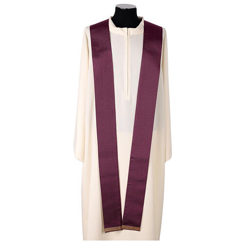 Chasuble with round weaving stole Atelier Sirio cotton 4 colors 10