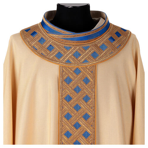 Chasuble stolon gold blue pallium independent Atelier Sirio Matera 7