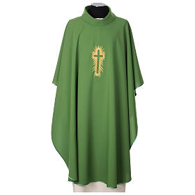 Cococler chasuble with cross and ray embroidery