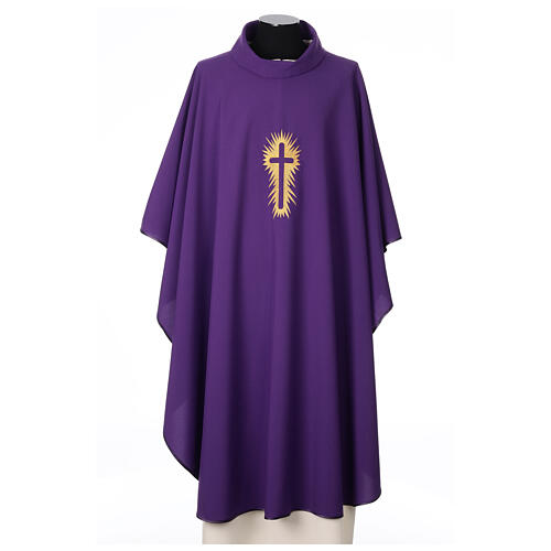 Cococler chasuble with cross and ray embroidery 8