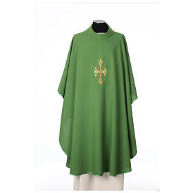 Cococler chasuble with stylised cross embroidery