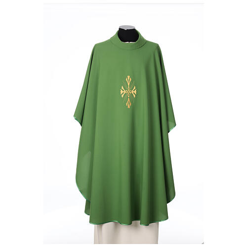 Cococler chasuble with stylised cross embroidery 2