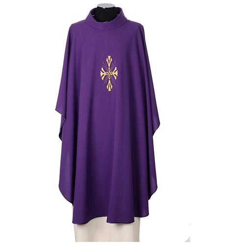 Cococler chasuble with stylised cross embroidery 8