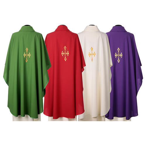 Cococler chasuble with stylised cross embroidery 14