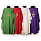 Cococler chasuble with stylised cross embroidery s1