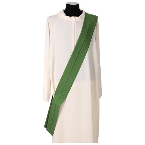 Green dalmatic with embroidered 2025 Jubilee official logo 7