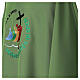 Green dalmatic with embroidered 2025 Jubilee official logo s4