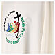 Ivory-coloured dalmatic with embroidered 2025 Jubilee official logo s4