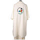 Ivory-coloured dalmatic with embroidered 2025 Jubilee official logo s6