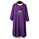 Purple dalmatic with embroidered 2025 Jubilee official logo s1