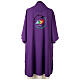 Purple dalmatic with embroidered 2025 Jubilee official logo s6