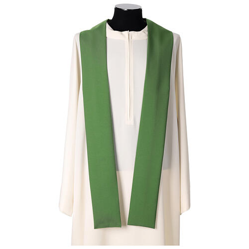 Chasuble with embroidered 2025 Jubilee official logo, green polyester 6