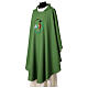 Chasuble with embroidered 2025 Jubilee official logo, green polyester s3