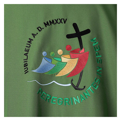 Casula verde bordada logótipo oficial Jubileu 2025 2