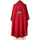 Chasuble with embroidered 2025 Jubilee official logo, red polyester s5