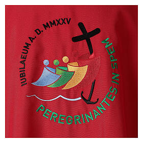 Jubilee chasuble embroidered with the official 2025 logo, red