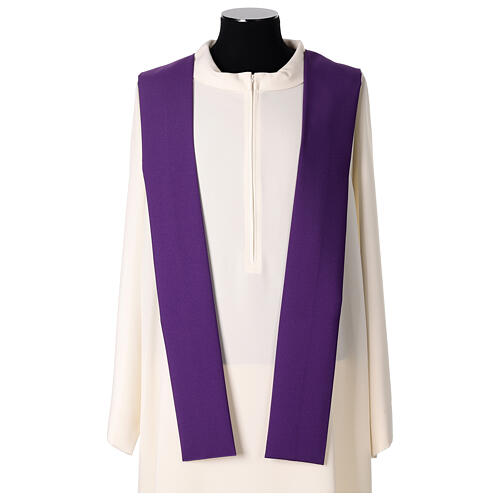 Chasuble with embroidered 2025 Jubilee official logo, purple polyester 6