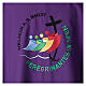 Chasuble with embroidered 2025 Jubilee official logo, purple polyester s2