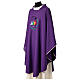 Chasuble with embroidered 2025 Jubilee official logo, purple polyester s3