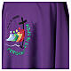 Chasuble with embroidered 2025 Jubilee official logo, purple polyester s4