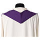 Chasuble with embroidered 2025 Jubilee official logo, purple polyester s7