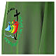 Dalmatic with printed official logo of 2025 Jubilee, green polyester, Multilingual s7