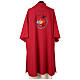 Dalmatic with official Jubilee 2025 logo, red, Multilingual s9