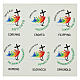 Dalmatik zum Jubiläum 2025, elfenbeinfarben, mit aufgedrucktem offiziellen Logo s10