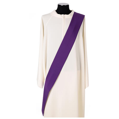 Dalmatic with printed official logo of 2025 Jubilee, purple polyester, Multilingual 10