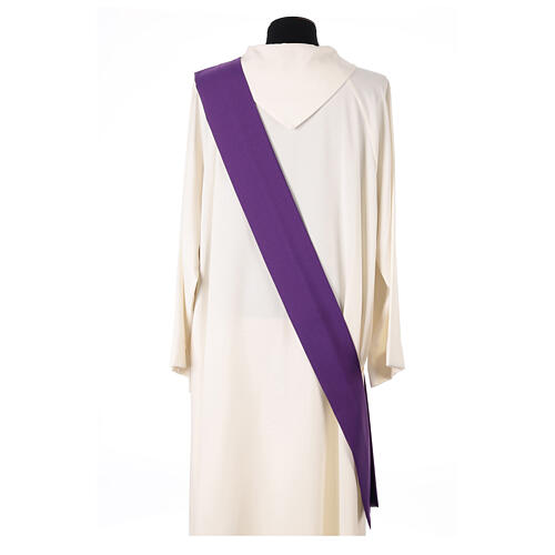 Dalmatic with printed official logo of 2025 Jubilee, purple polyester, Multilingual 11