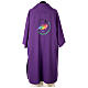 Dalmatic with printed official logo of 2025 Jubilee, purple polyester, Multilingual s9