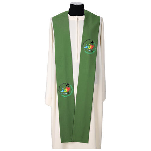 Green stole printed with 2025 Jubilee official logo 1