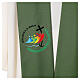 Green stole printed with 2025 Jubilee official logo, Multilingual s5