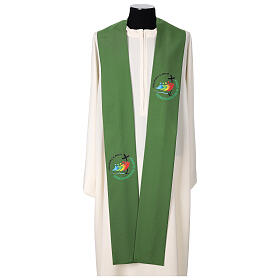 Green clergy stole with official Jubilee 2025 logo