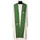 Green clergy stole with official Jubilee 2025 logo, Multilingual s1