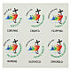 Green printed lectern cover with the official logo of the Jubilee 2025, multilingual. s4