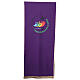 Pultbehang zum Jubiläum 2025, violett, mit gedrucktem offiziellen Logo s1