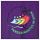 Purple lectern cover with printed 2025 Jubilee official logo Multilingual s3