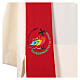 Printed red stole with Jubilee 2025 official logo, Multilingual s3