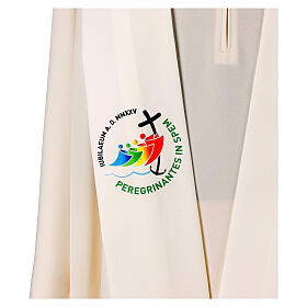 Priesterstola zum Jubiläum 2025, mit offiziellem Logo, elfenbeinfarben