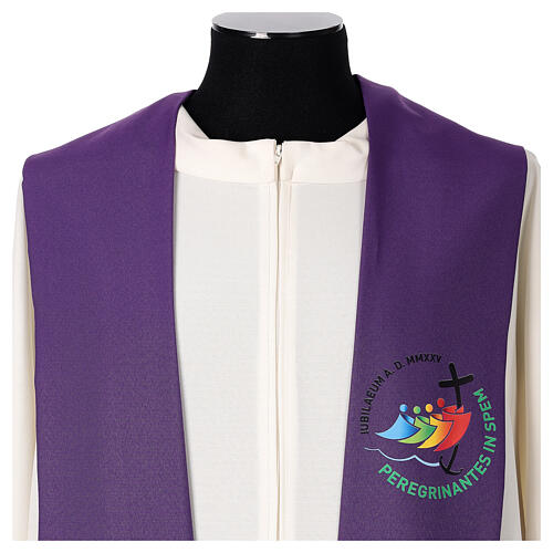 Purple stole printed with 2025 Jubilee official logo 2