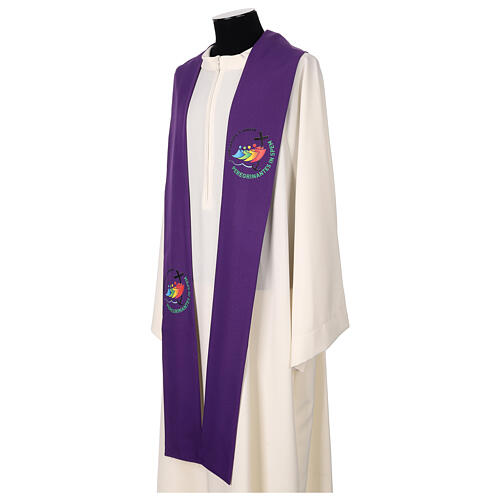 Purple stole printed with 2025 Jubilee official logo 4