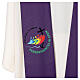 Purple stole printed with 2025 Jubilee official logo, Multilingual s5