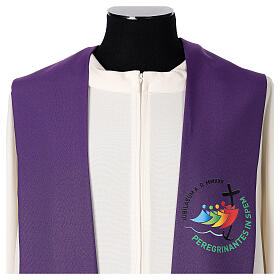 Purple clergy stole with official Jubilee 2025 logo