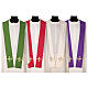 SET OF CHASUBLES 4 COLOURS with Jubilee 2025 official logo embroidered s3