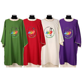 Jubilee 2025 dalmatic with printed logo, 4 colours, Vatican fabric