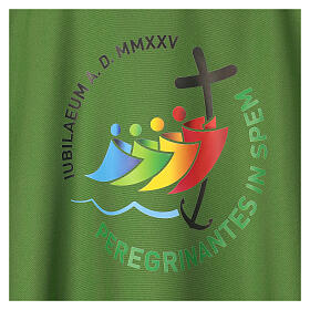 Dalmática Jubileo 2025 logotipo impreso 4 colores tejido Vatican